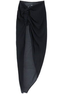  Rick owens draped skirt with slit and train