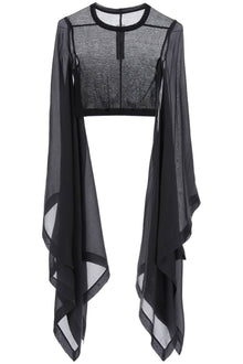  Rick owens "cropped top with cape sleeves"