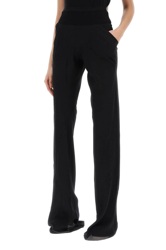 Rick owens bias pants with slanted cut and