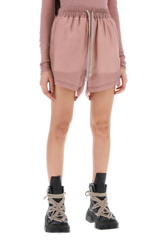 Rick owens sporty shorts in cupro