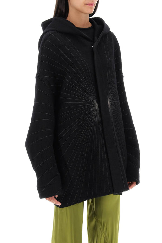 Rick owens 'peter' coat with radiance embroidery