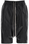 Rick owens leather bermuda shorts for