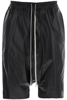  Rick owens leather bermuda shorts for