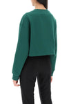 Lanvin cropped sweatshirt with embroidered logo patch