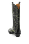 Ganni embroidered western boots