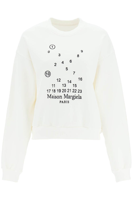 Maison margiela logo embroidery sweatshirt