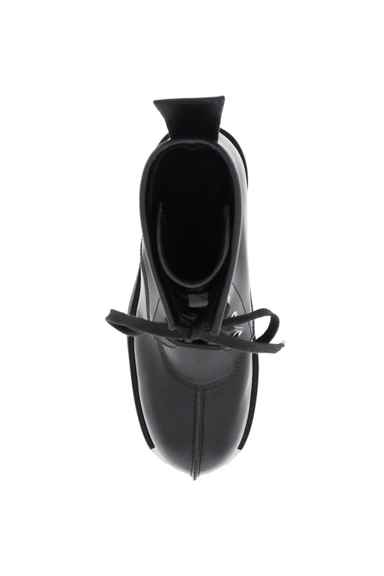 Mm6 maison margiela leather lace-up ankle boots