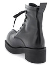 Mm6 maison margiela leather lace-up ankle boots