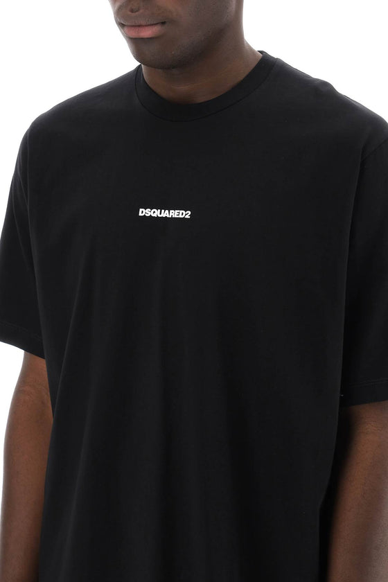 Dsquared2 t-shirt slouch fit con stampa logo