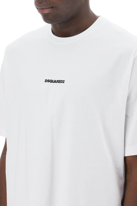 Dsquared2 t-shirt slouch fit con stampa logo