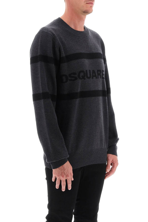 Dsquared2 jacquard logo lettering sweater
