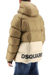 Dsquared2 logo print hooded down jacket