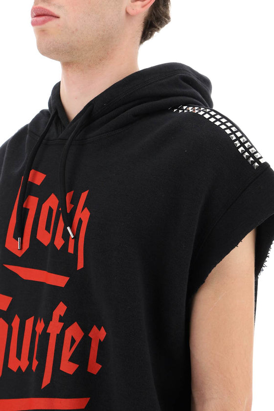 Dsquared2 'd2 goth surfer' sleeveless hoodie