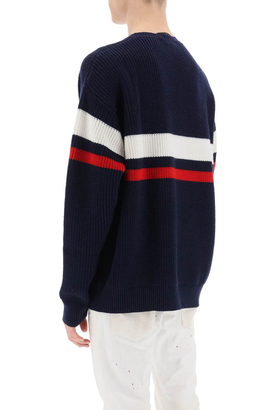 Dsquared2 wool sweater with varsity patch