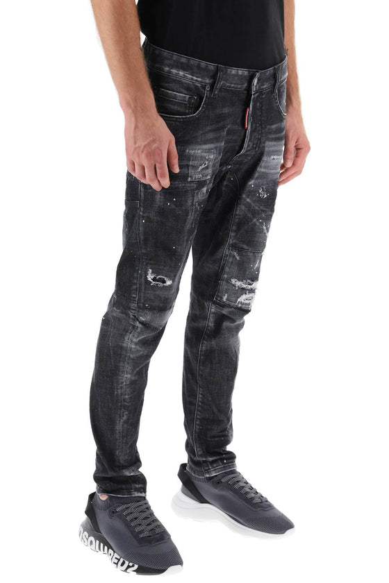Dsquared2 distressed tidy biker jeans