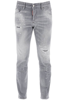  Dsquared2 skater jeans in grey spotted wash