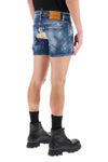 Dsquared2 sexy 70's shorts in worn out booty denim