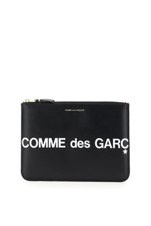  Comme des garcons wallet leather pouch with logo