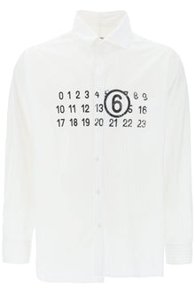  Mm6 maison margiela camicia spliced con grafica numerica
