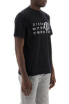 Mm6 maison margiela layered t-shirt with numeric signature print effect