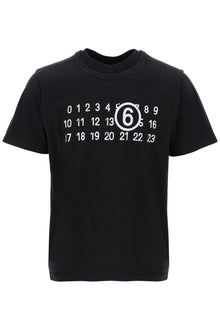  Mm6 maison margiela layered t-shirt with numeric signature print effect