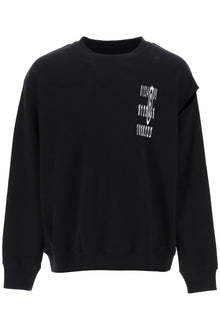  Mm6 maison margiela "sweatshirt with cut out and numeric