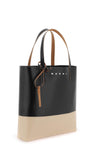 Marni two-tone leather tote bag