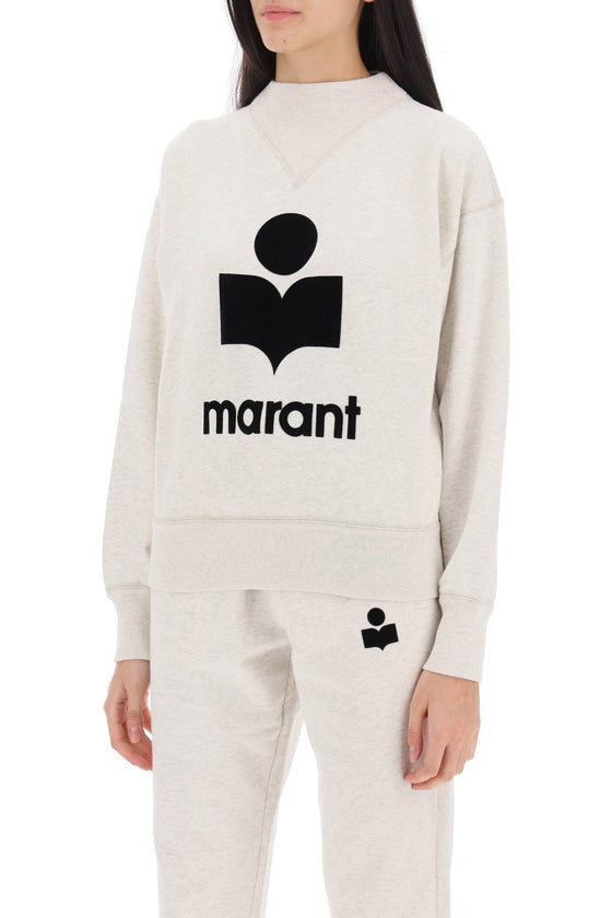 Isabel marant etoile moby sweatshirt with flocked logo