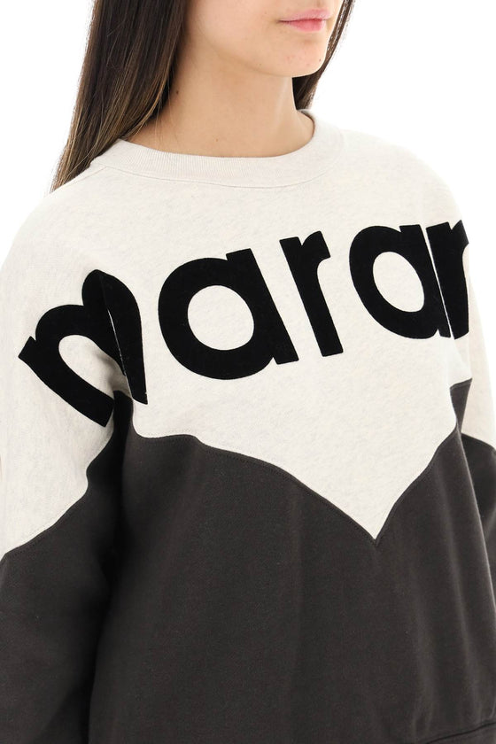 Isabel marant etoile houston sweatshirt with flocked logo