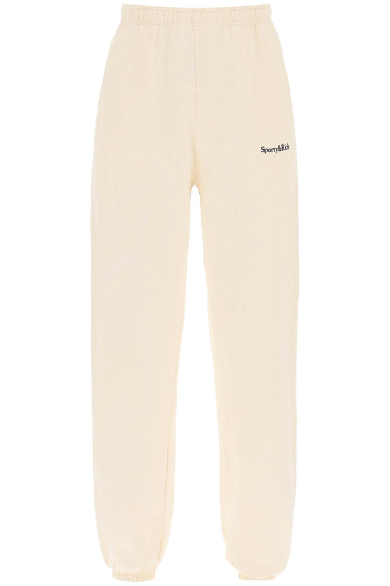 Sporty rich jogger pants with logo detail