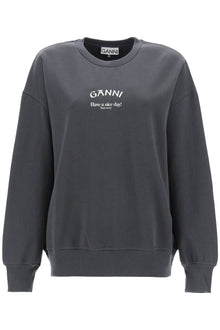  Ganni oversized sweatshirt with logo print