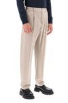 Agnona single pleat wool silk trousers