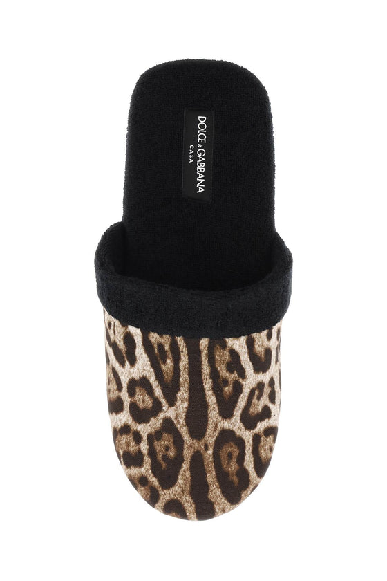 Dolce & gabbana 'leopardo' terry slippers