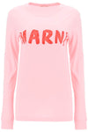 Marni brushed logo long-sleeved t-shirt