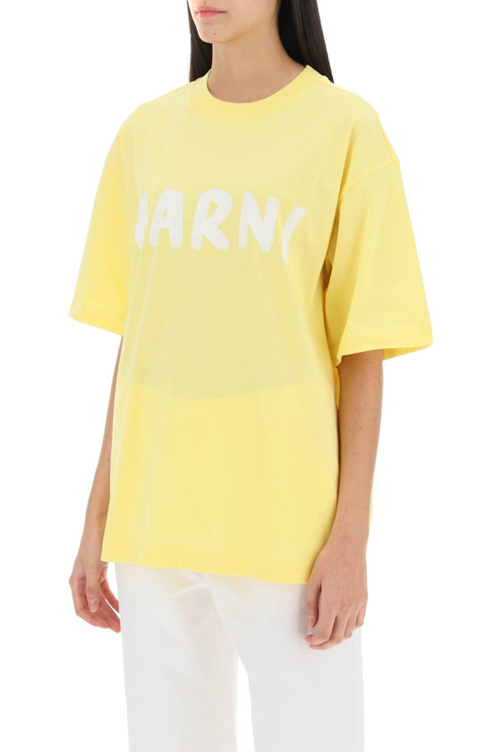 Marni t-shirt with maxi logo print