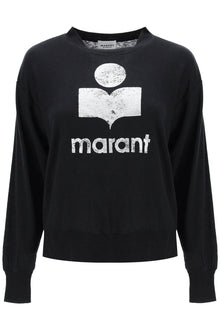  Isabel marant etoile klowia t-shirt with metallic logo print