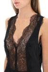 Tom ford satin tank top with chantilly lace
