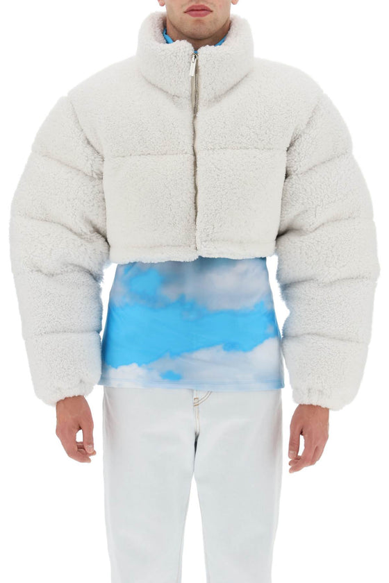 Vtmnts cropped shearling puffer jacket
