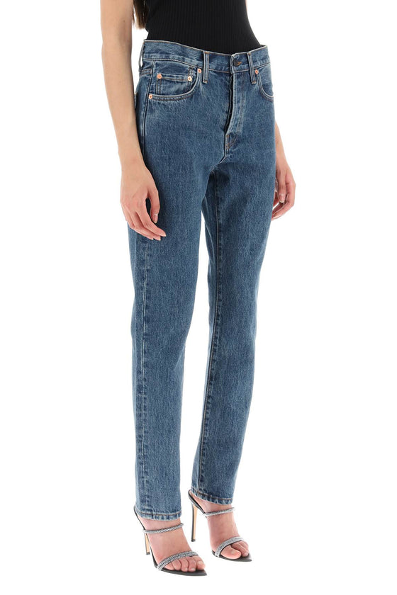Wardrobe.nyc slim jeans with acid wash
