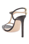 Tom ford angelina sandals in croco-embossed glossy leather