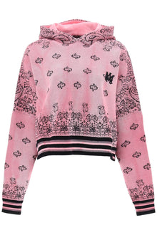  Amiri cropped hoodie with bandana motif