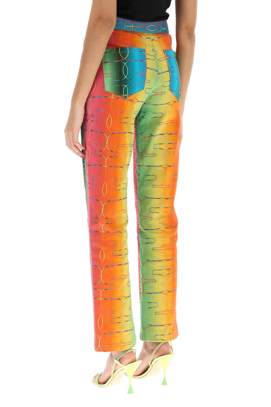 Siedres 'bery' multicolor rhinestone pants