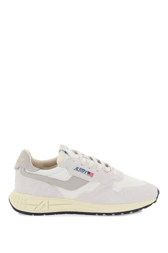 Autry reelwind low-top nylon and suede sneakers