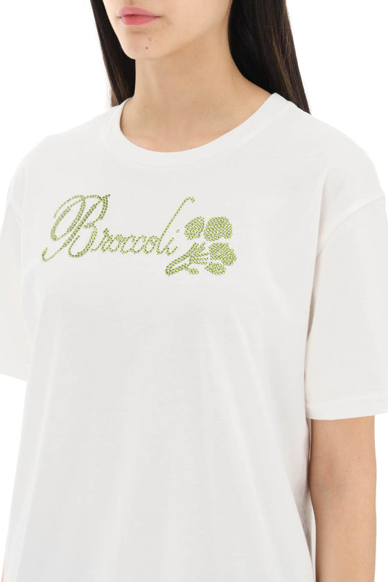 Collina strada organic cotton t-shirt with rhinestones