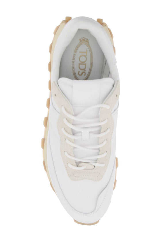 Tod's leather and fabric 1t sneakers