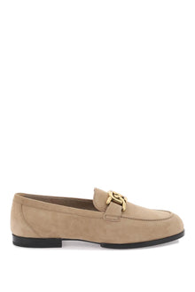  Tod's suede leather kate loafers in
