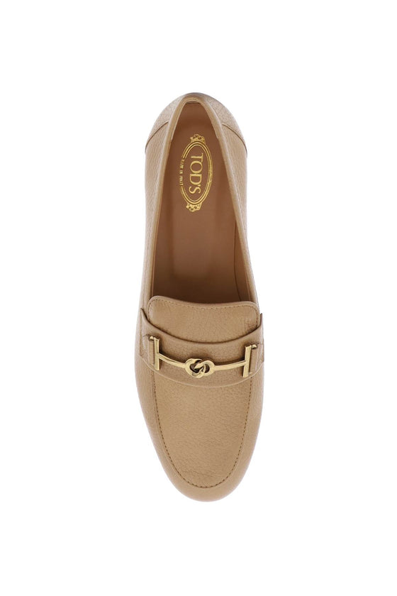 Tod's leather loafers with bow