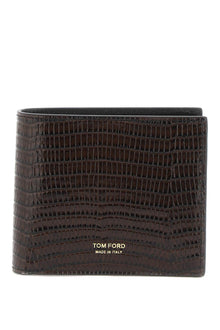  Tom ford crocodile print leather wallet with eight